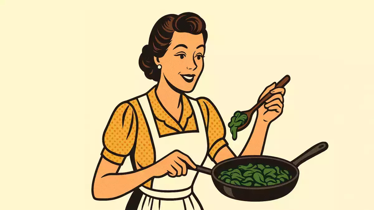 Jedz szpinak, który jest bogaty w żelazo, a będziesz silny jak Popeye.