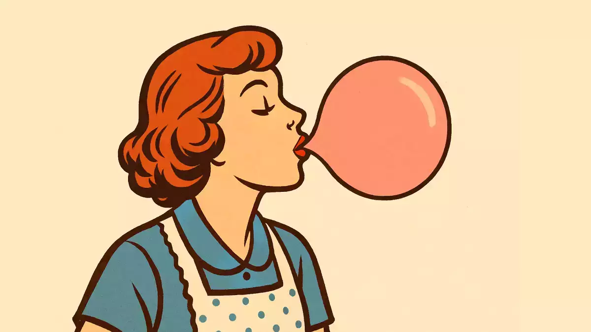 Nie połykaj gumy do żucia, ponieważ przykleja się ona do żołądka.