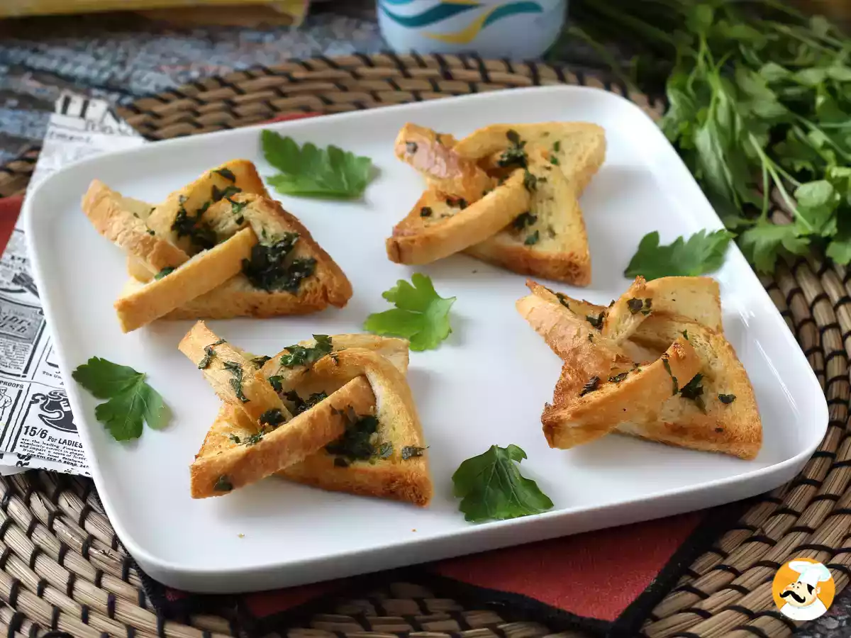 Pieczywo czosnkowe w kształcie gwiazdy
