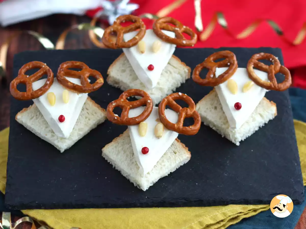 Świąteczny tost z reniferem i serami