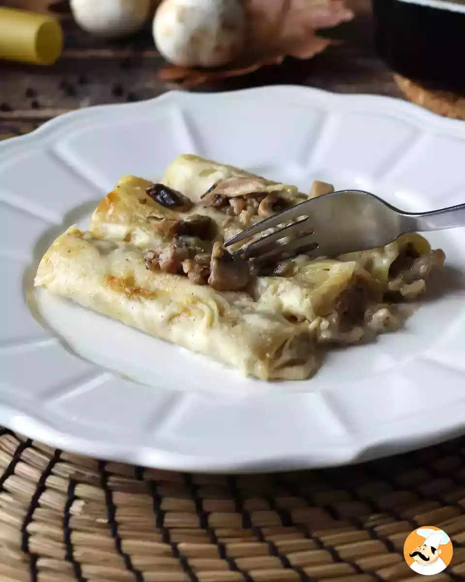 5. Cannelloni z pieczarkami i kiełbasą