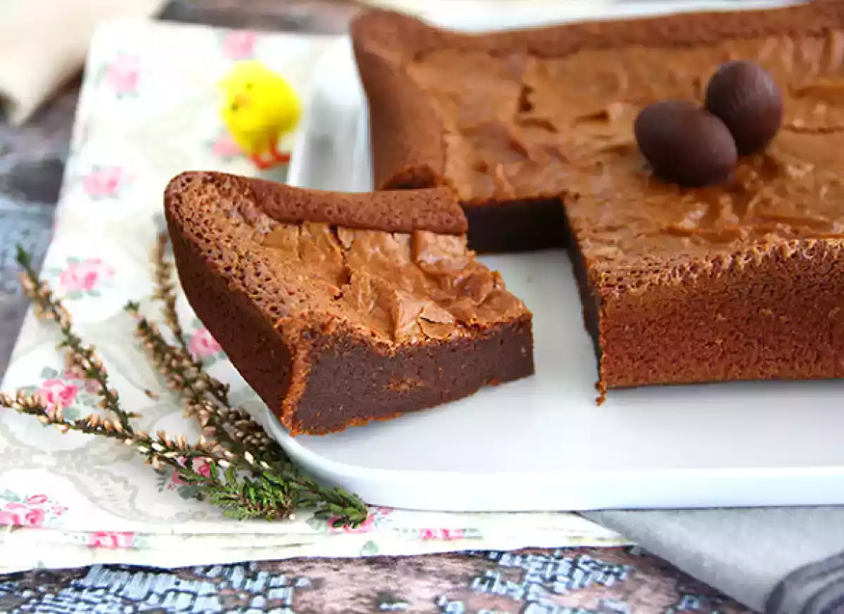 1. Brownie z czekoladą z jajek wielkanocnych