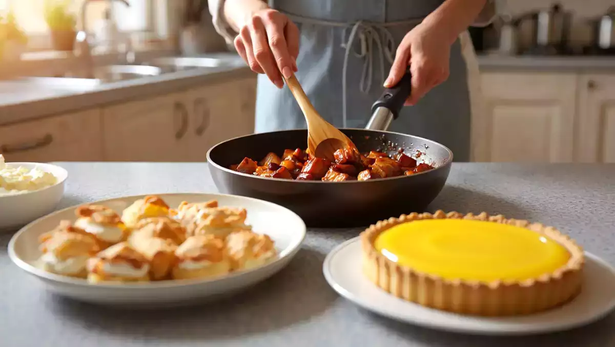 Codzienny menu, 26 kwietnia: smakowite koperty miłości, wieprzowina w karmelu i tarta cytrynowa