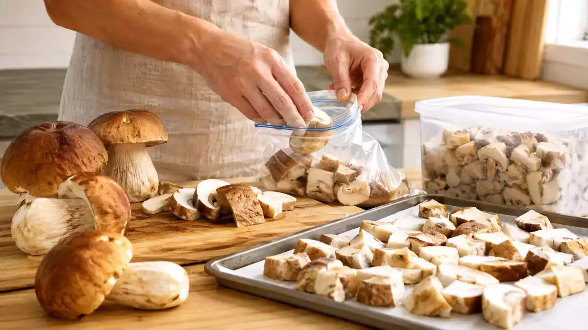 Świeże borowiki w zamrażarce: prosty sposób na jak najlepsze zachowanie aromatu i konsystencji