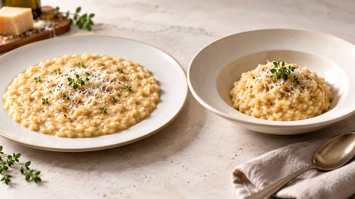 Jak podawać risotto – na głębokim czy płaskim talerzu? Spór, który dzieli nawet szefów kuchni