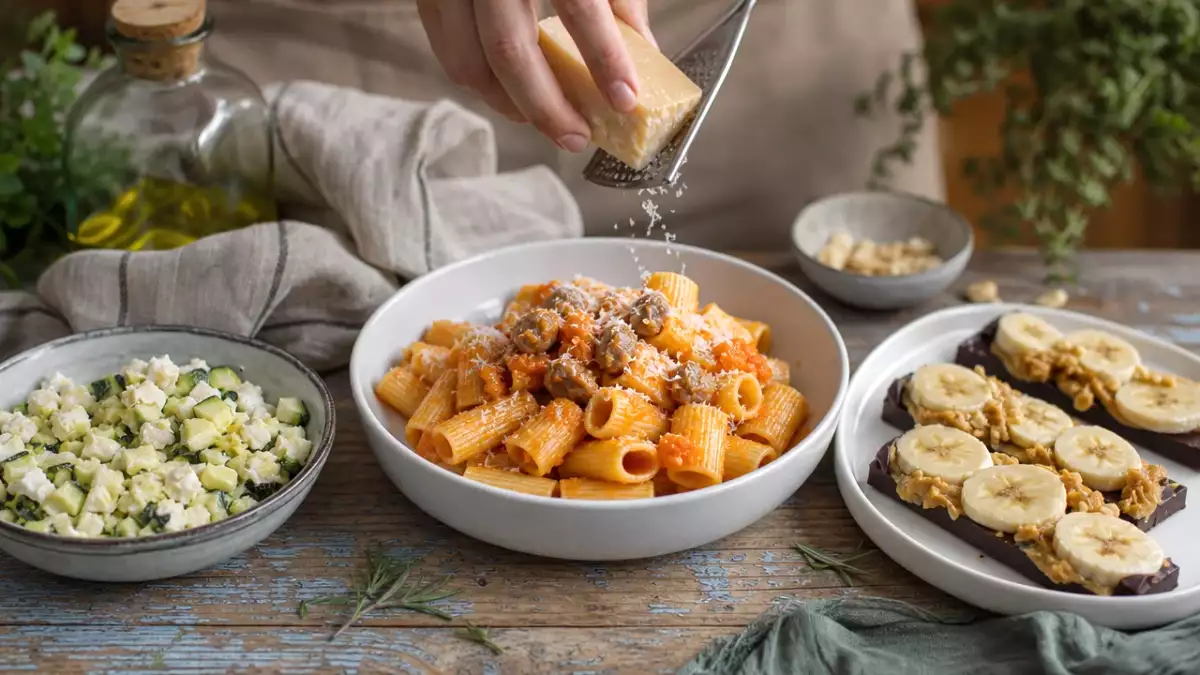 Menu dnia, 27 października: cytrynowa cukinia, jesienny makaron z dynią i czekoladowe mini tabliczki