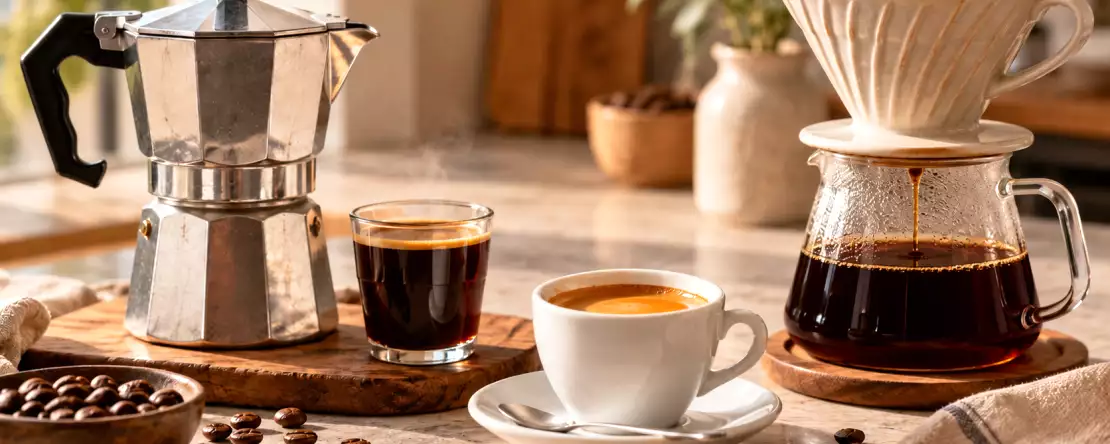 Kawiarka, espresso czy kawa przelewowa: właściwa kawa nie zawsze jest taka sama — zależy od tego, jak wygląda Twój dzień