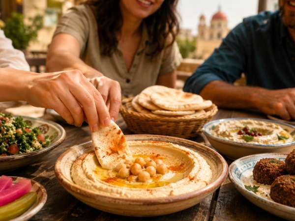 Mezze, libańskie tapas : małe dania i przepisy na podróż z podniebieniem