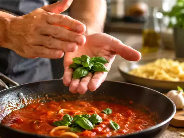 Prosty sposób na wydobycie aromatu świeżej bazylii tuż przed dodaniem jej do potraw