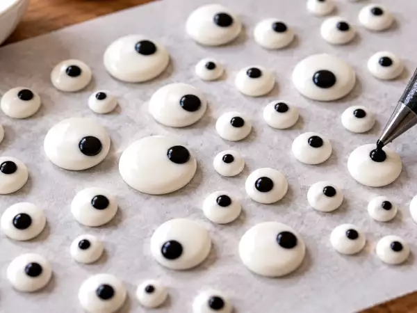 Zrób w domu cukrowe oczka i udekoruj nimi halloweenowe desery
