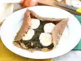 Przepis Naleśnik gryczany ze szpinakiem, szynką i kozim serem