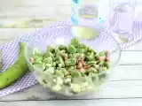 Przepis Sałatka z bobu z boczkiem