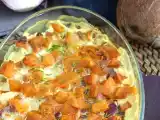 Przepis Zapiekanka ze słodkich ziemniaków z mlekiem kokosowym i curry
