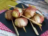 Przepis Szaszłyki aperitif z ziemniakami i wędzonym boczkiem
