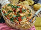 Przepis Tagliatelle feta z pomidorkami koktajlowymi - zapiekany makaron z fetą