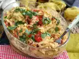 Przepis Tagliatelle feta z pomidorkami koktajlowymi - zapiekany makaron z fetą