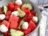Przepis Sałatka z arbuza i ogórka