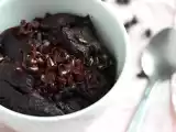 Przepis Ciasto czekoladowe z masłem orzechowym w mikrofalówce w 1 min.
