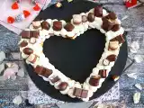 Przepis Tort sercowy z kinder - tarta sercowa z kinder na walentynki