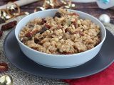 Przepis Wegetariańskie risotto z suszonymi pomidorami i pieczarkami