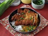 Przepis Panierowany bakłażan z bułką tartą panko w stylu japońskiego curry katsu, ale wegetariański