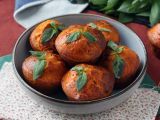 Przepis Muffiny pomidorowe z sercem z mozzarelli