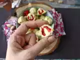 Przepis Franui z pistacjami, pysznymi malinami w panierce, rozpływające się i chrupiące