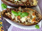 przepis Faszerowane bakłażany z mozzarellą au gratin