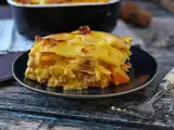 przepis Kremowe i chrupiące lasagne z dynią, speckiem i orzechami