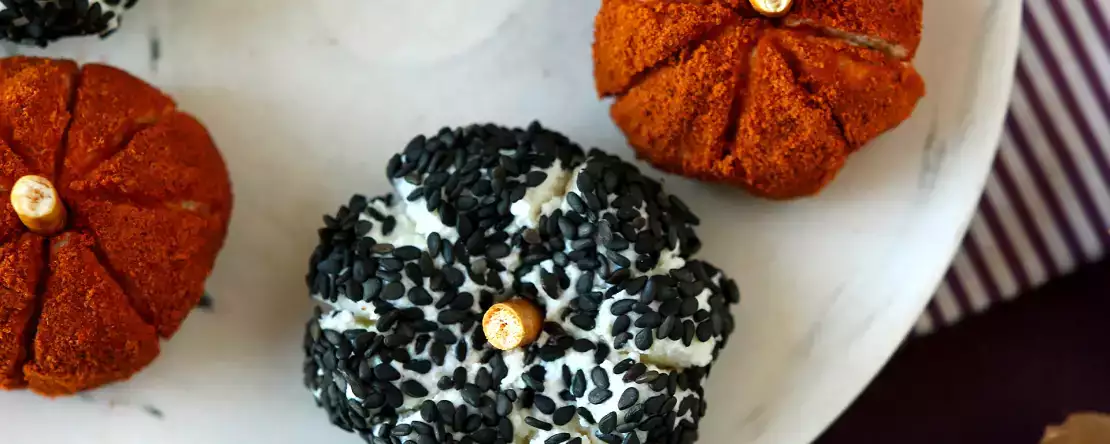 Serek aperitif w kształcie dyni, idealny na halloween!