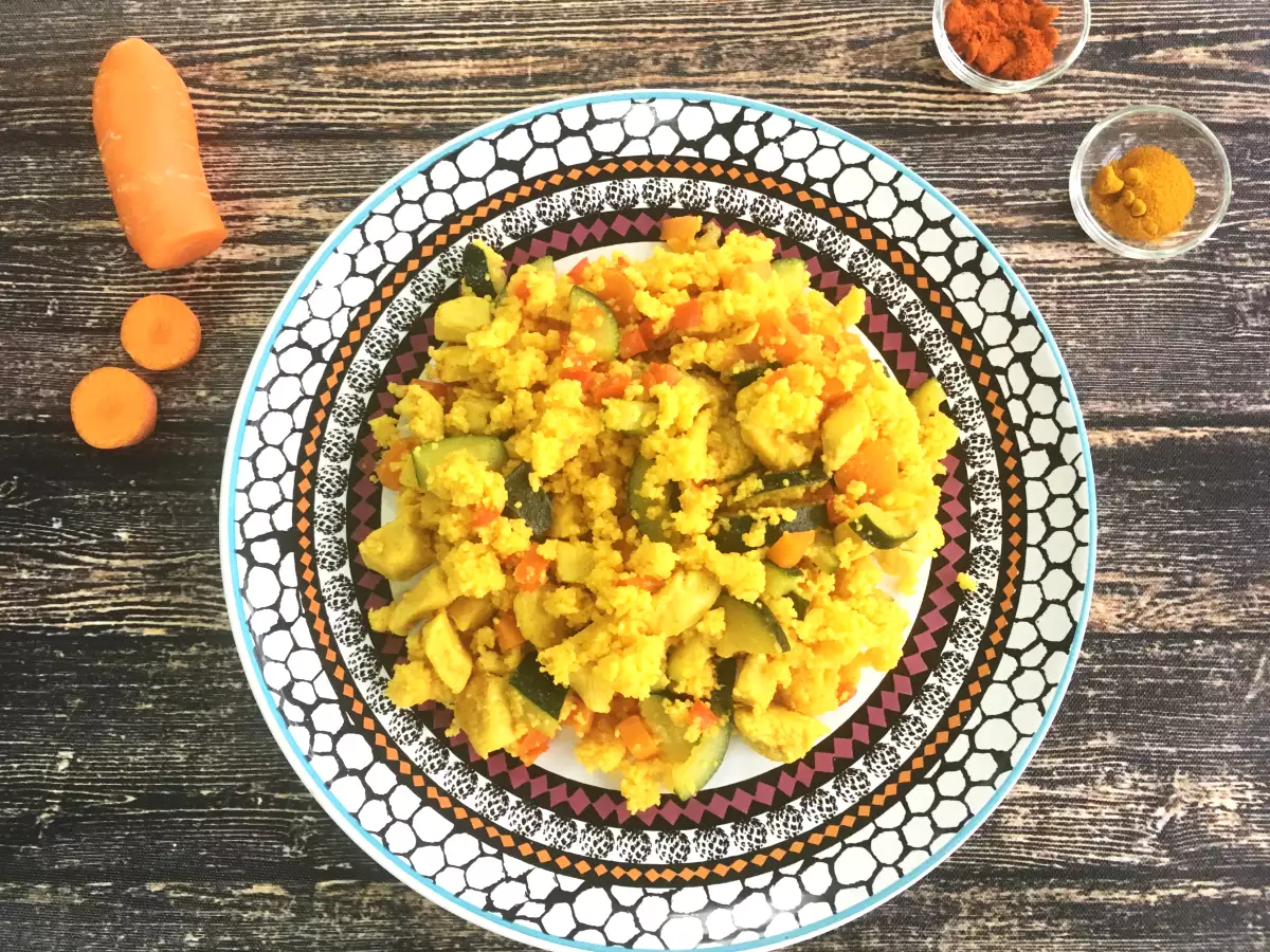 Przepis Ekspresowy kuskus (kurczak i warzywa)