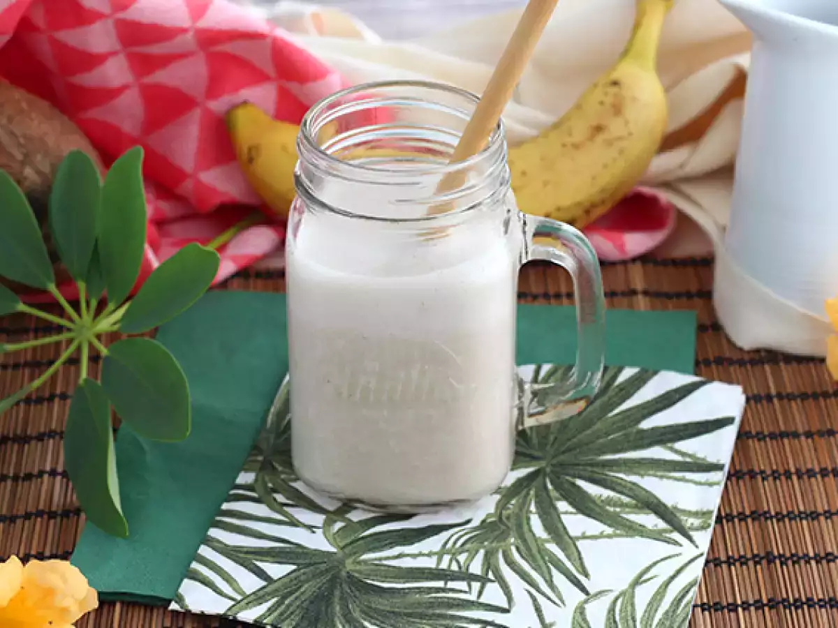 Przepis Wegański koktajl bananowy
