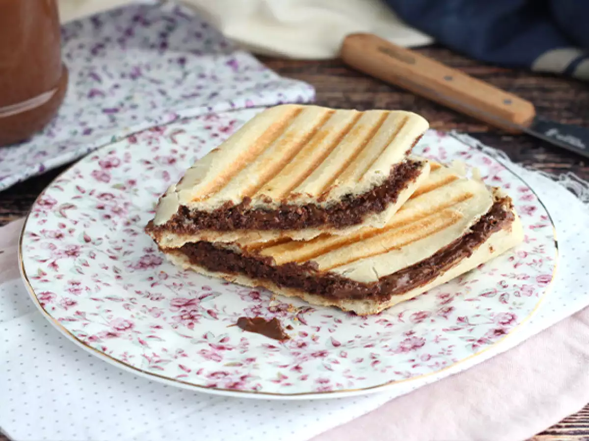 Przepis Panini z kremem czekoladowym