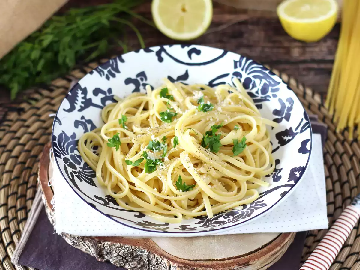 Przepis Makaron z cytryną - pasta al limone (twój przyszły ulubiony!)