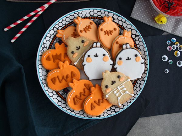 Przepis Halloweenowe kruche ciasteczka molang