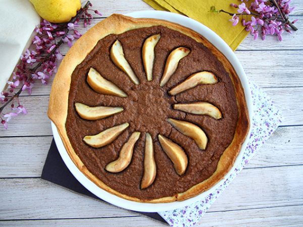 Przepis Tarta z gruszkami i czekoladą