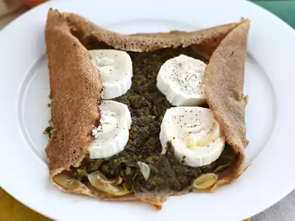 Przepis Galette z serem kozim i szpinakiem