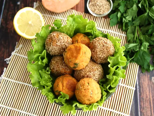 Przepis Falafel ze słodkich ziemniaków
