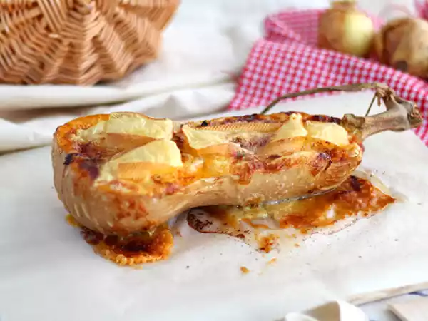 Przepis Courgiflette - dynia piżmowa w stylu tartiflette