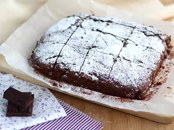 Przepis Wegańskie brownie, bez jajek i mleka