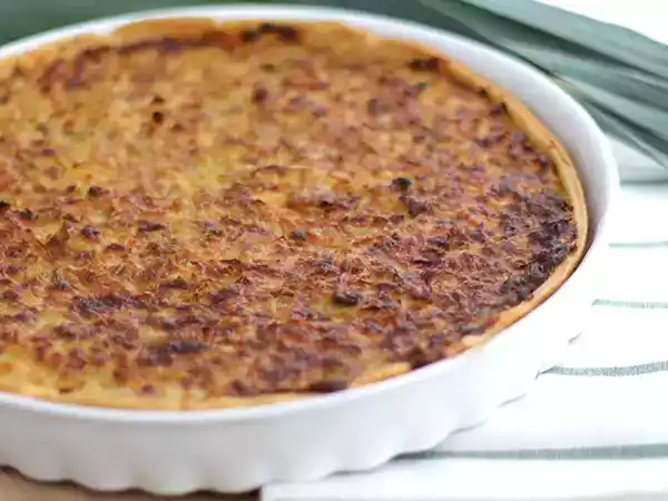 Przepis Tarta z porami (6 łatwych kroków i wideo)