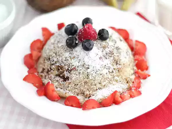 Przepis Bananowo-kokosowe ciasto w miseczce - bez laktozy i glutenu