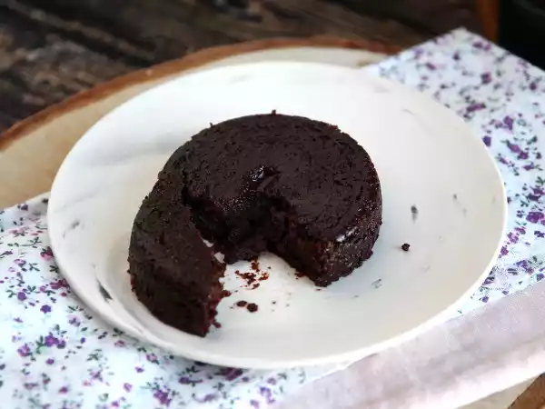 Przepis Wyśmienity fondant czekoladowy bez dodatku cukru!