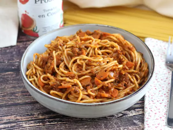 Przepis Wegetariańskie spaghetti bolognese!