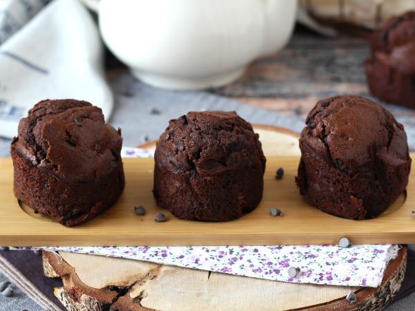 Przepis Najlepsze muffiny czekoladowe: ogromne i wilgotne