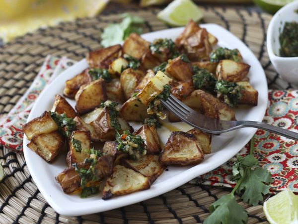 Przepis Pieczone ziemniaki z chimichurri