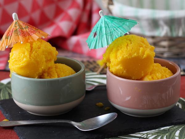 Przepis Sorbet z mango i limonki z zaledwie 3 składników, gotowy do spożycia w 5 minut!