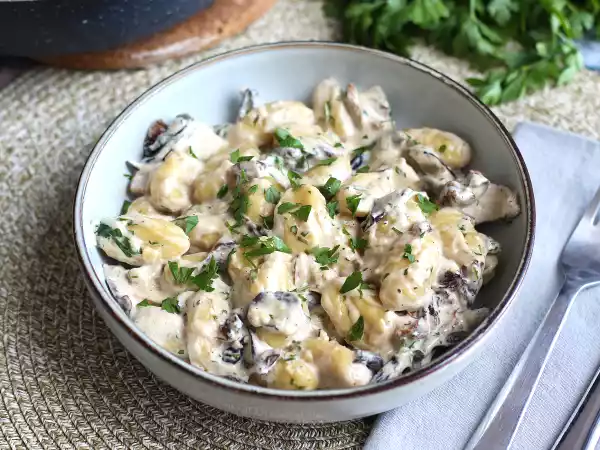 Przepis Gnocchi z grzybami, smaczne i łatwe pierwsze danie