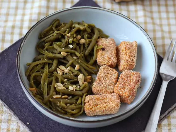 Przepis Chrupiące nuggetsy z tofu i fasolka szparagowa po tajsku z frytkownicy powietrznej
