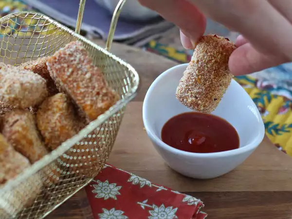 Przepis Nuggetsy z tofu z frytkownicy beztłuszczowej (air fryer)